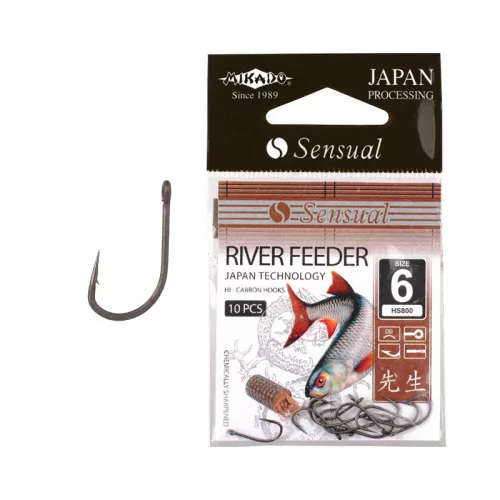 Mikado River feeder 4-es füles szakállas horog
